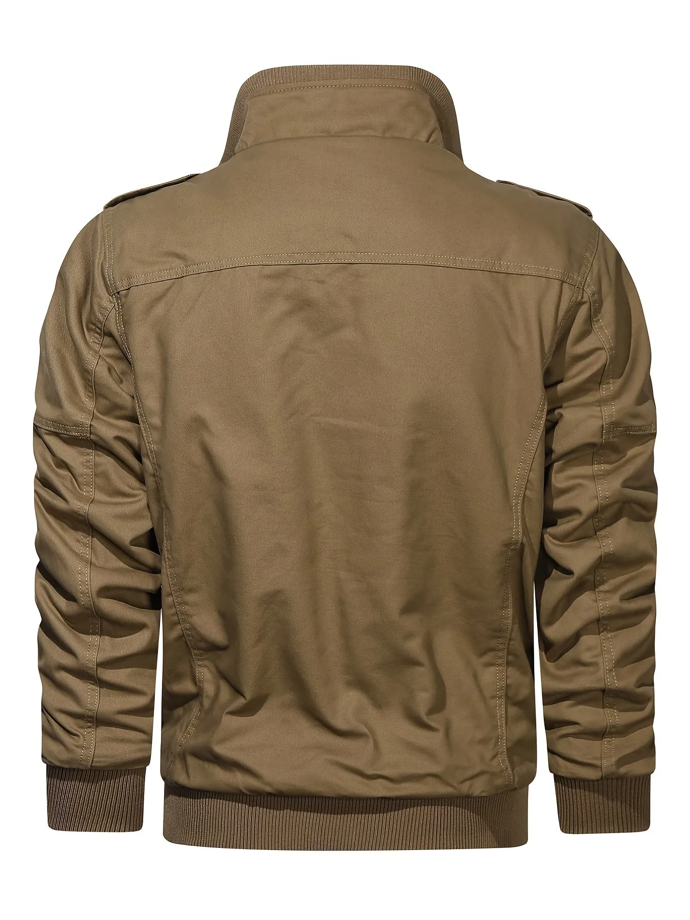 Men's Thick Thermal Winter Jacket With Multi Pockets Zip Front Fleece Lined Cotton Jacket