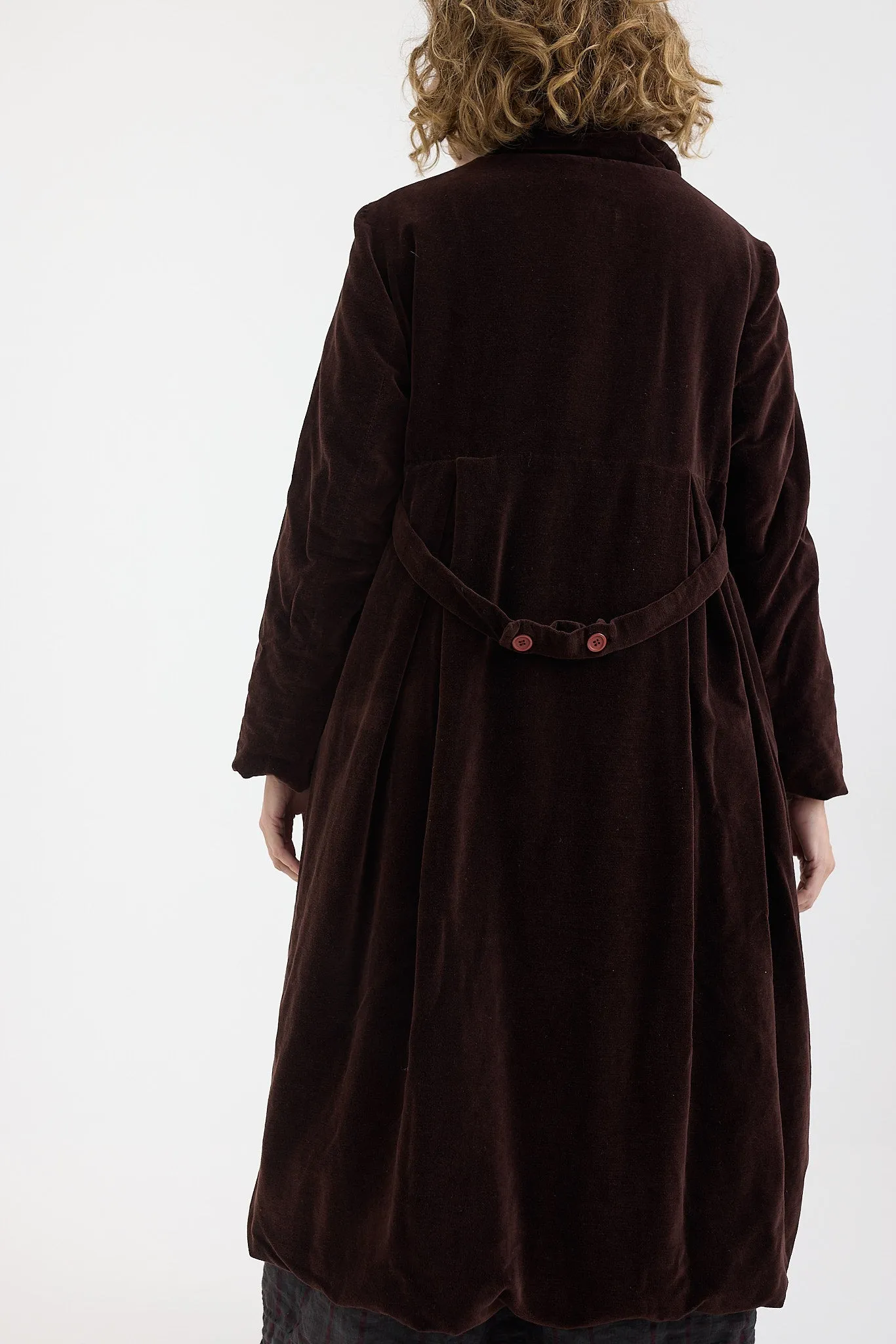 Metta Velvet Melodrama Coat in Pepper Color