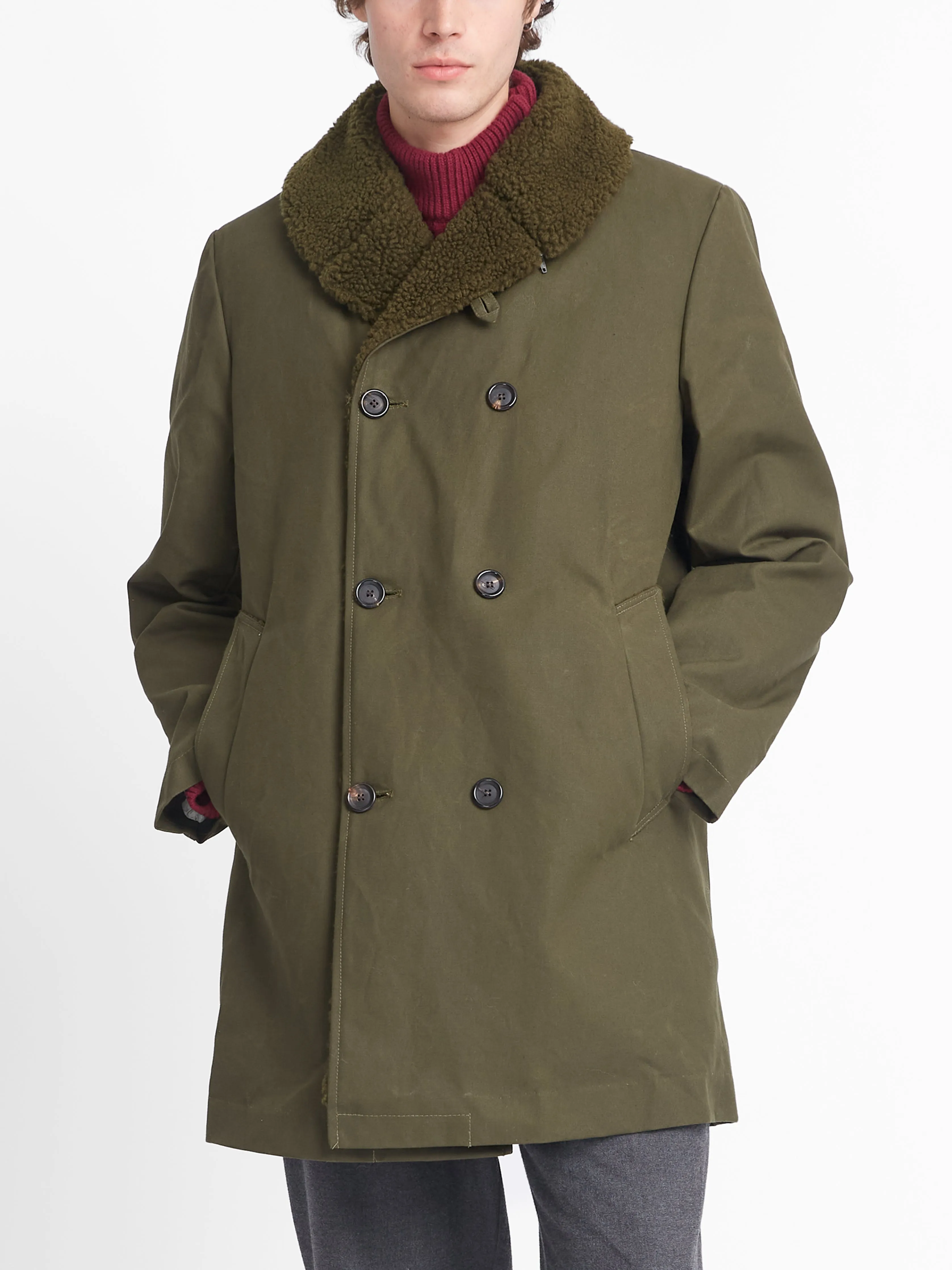 Newington Coat Barwell Canvas Green