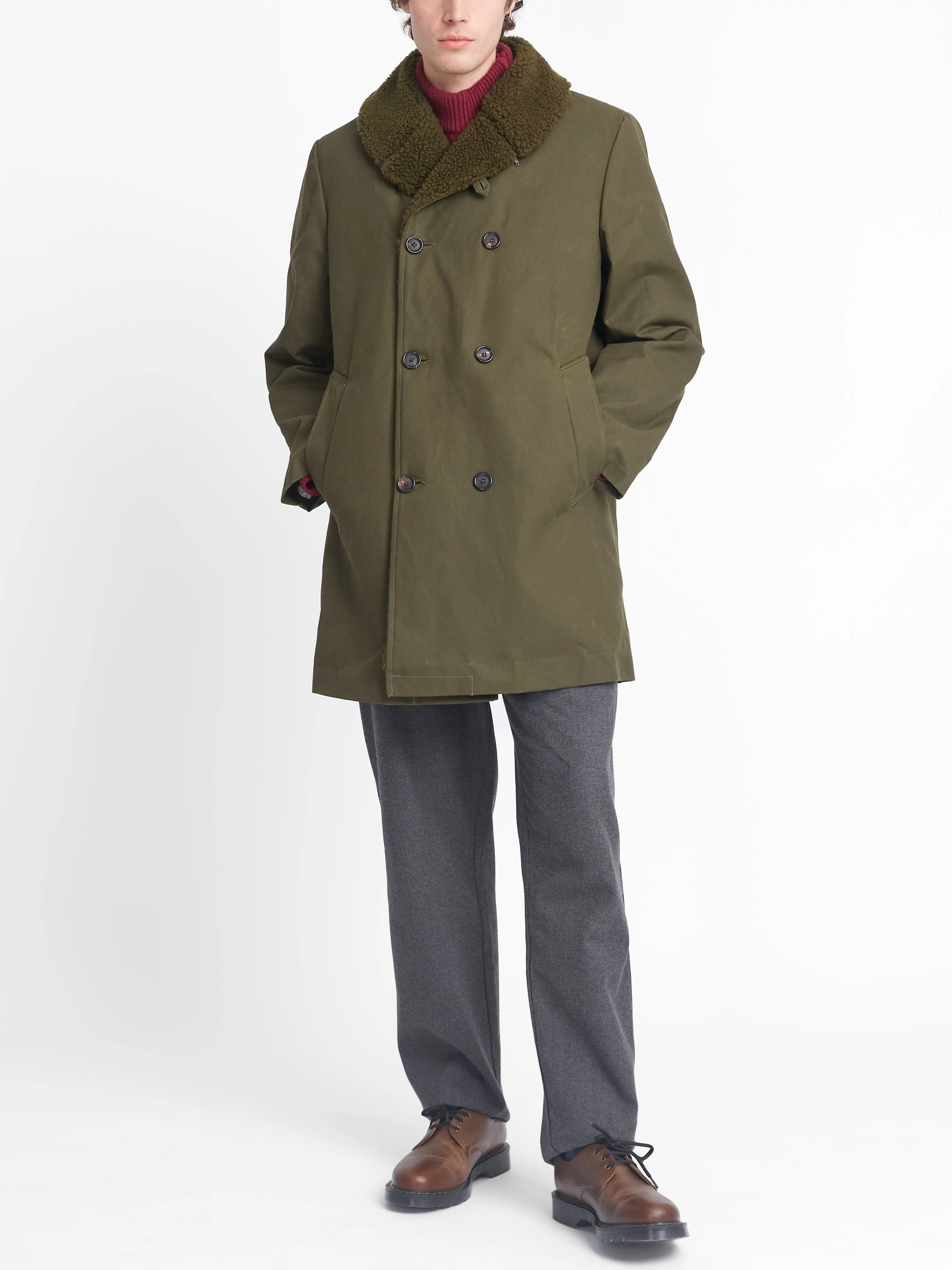 Newington Coat Barwell Canvas Green