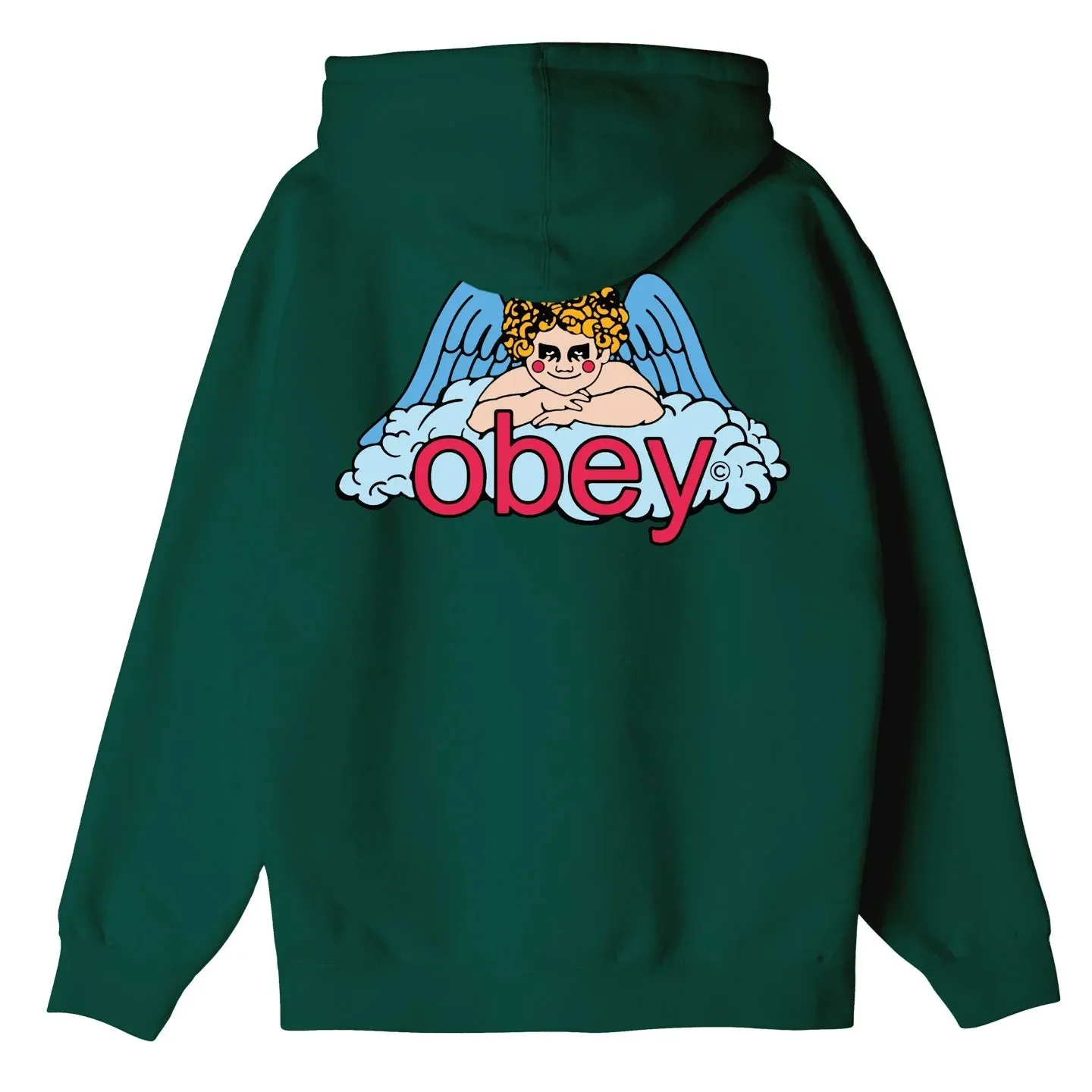 OBEY Heaven Angel Full Zip Hoodie Sweatshirt - Green