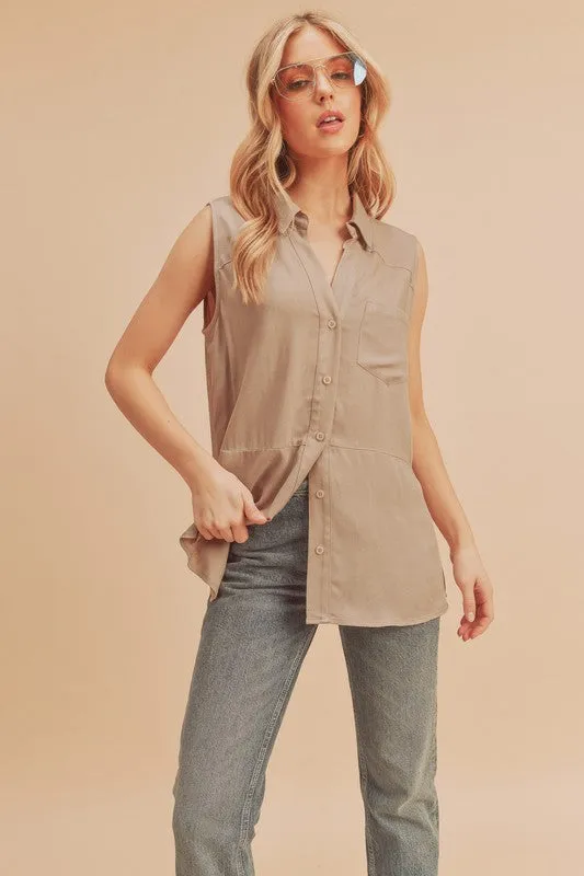 Paula Button Down Top