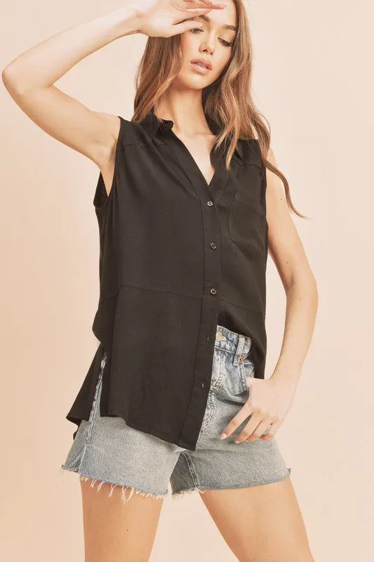 Paula Button Down Top