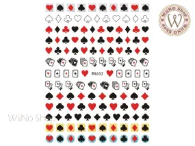 Poker Pattern Adhesive Nail Art Sticker - 1 pc (WG652)