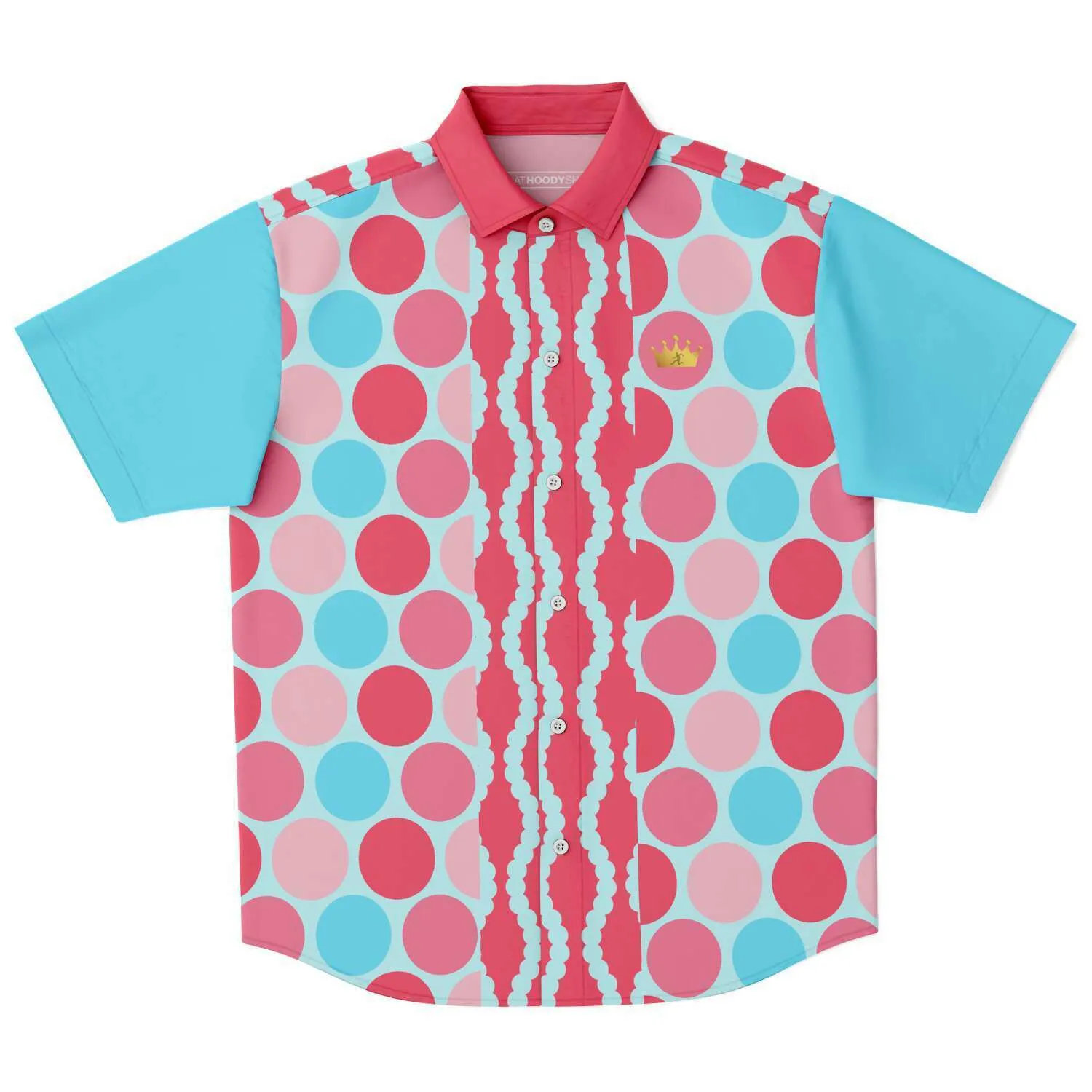 Polka Time Short Sleeve Button Down Shirt