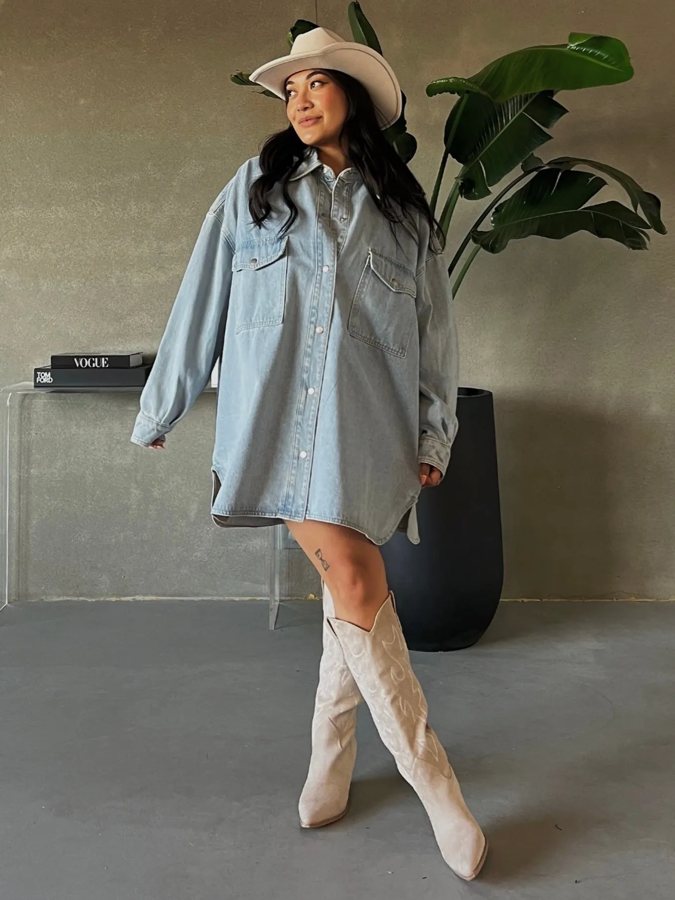 **PRESALE** BRUNETTE THE LABEL Oversized Denim Jacket / Shirt Dress