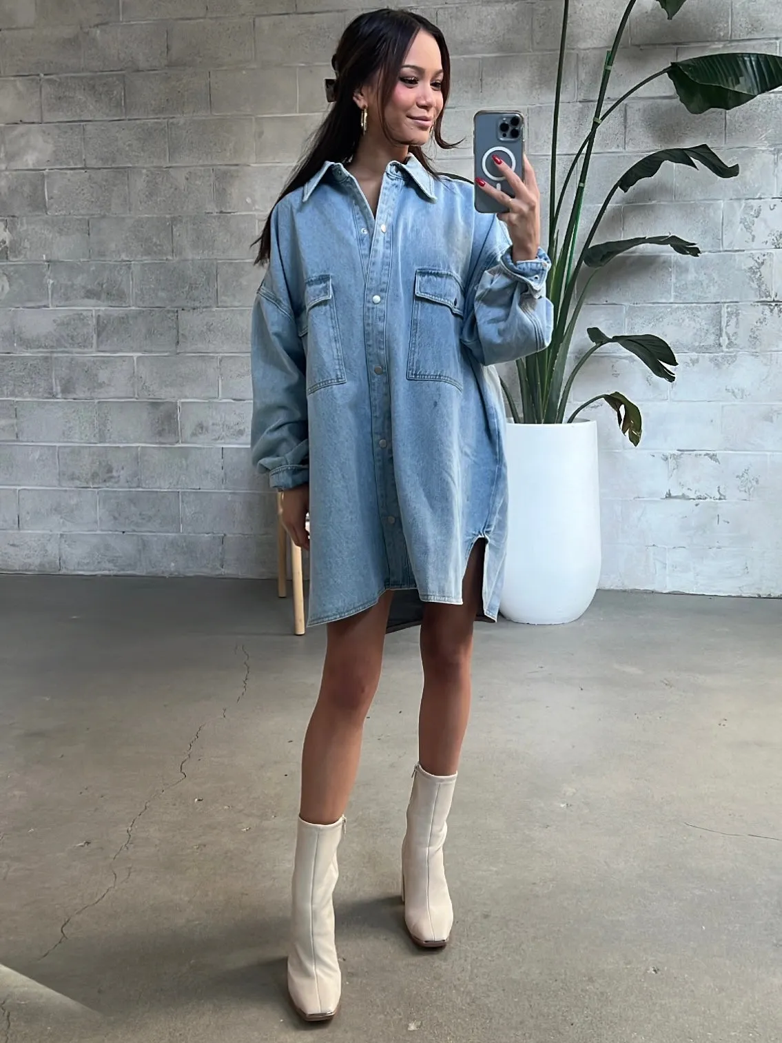 **PRESALE** BRUNETTE THE LABEL Oversized Denim Jacket / Shirt Dress