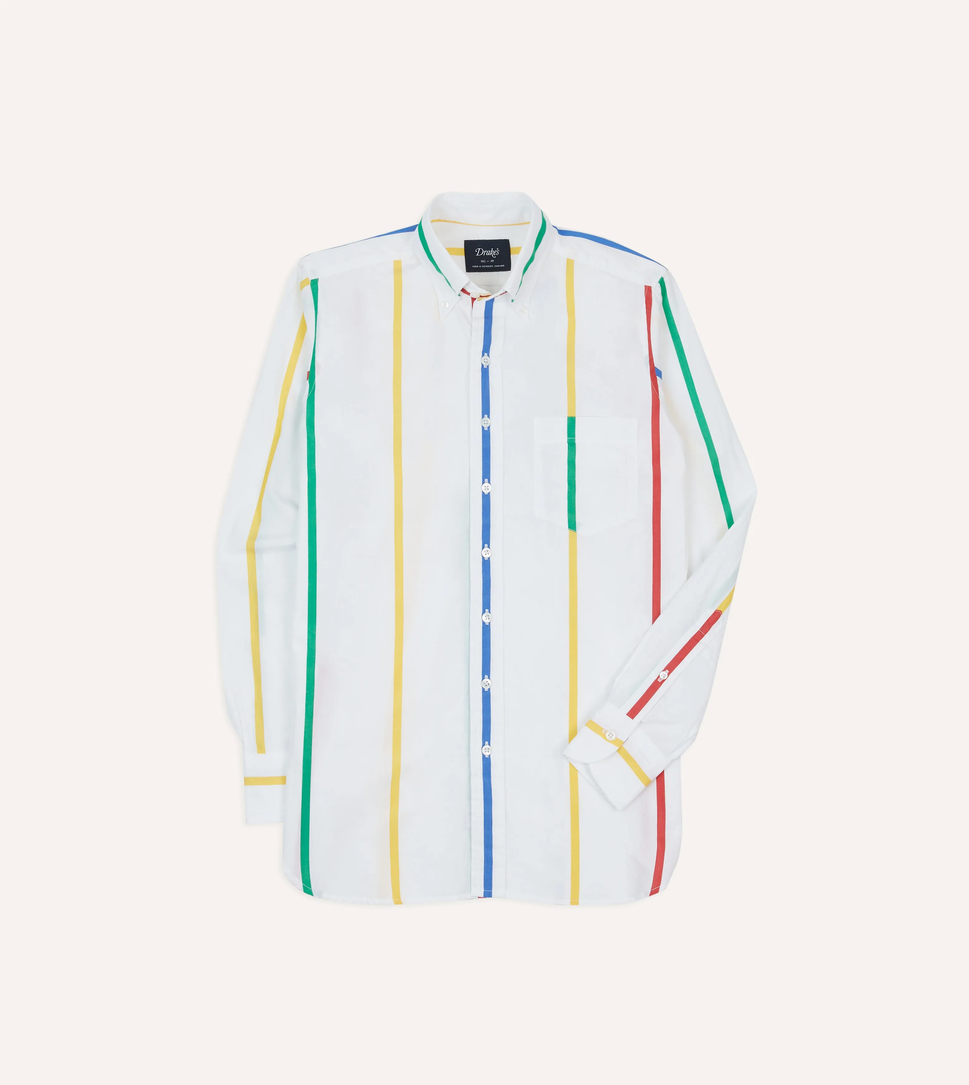 Primary Stripe Poplin Button-Down Fun Shirt