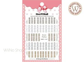 Python Pattern Stripe Adhesive Nail Art Sticker - 1 pc (HY-361)