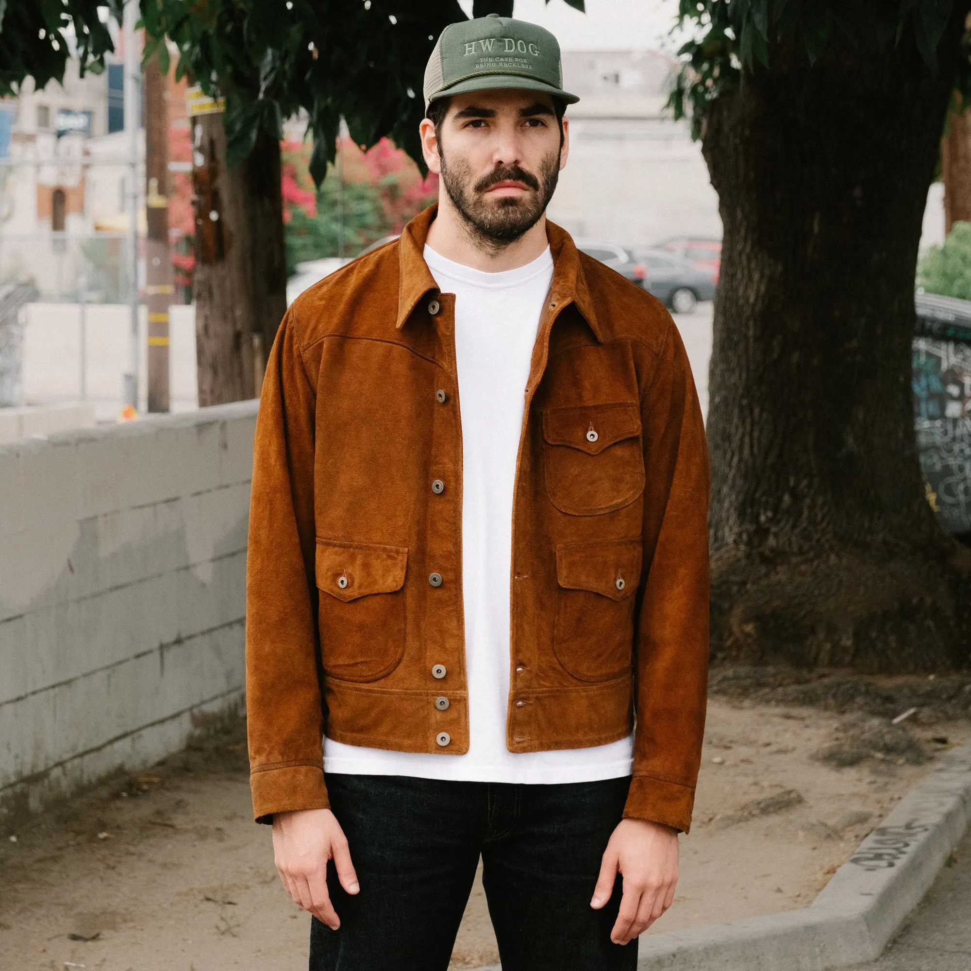 Roughout Suede Alston Jacket Brown