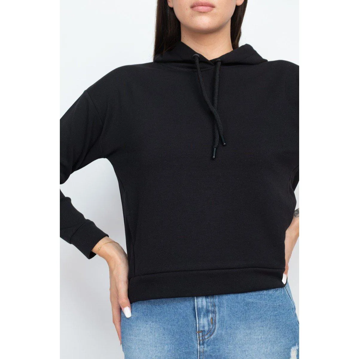 Self-tie Drawstrings Hoodie