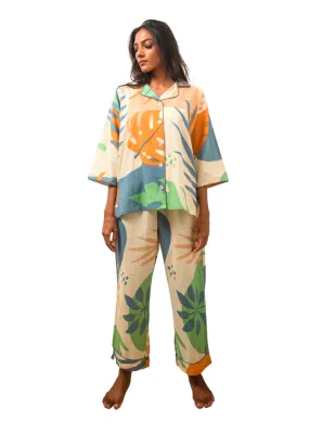 Sharan Boxy PJ Set - Miami Tropical