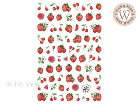 Strawberry Adhesive Nail Art Sticker - 1 pc (R267)