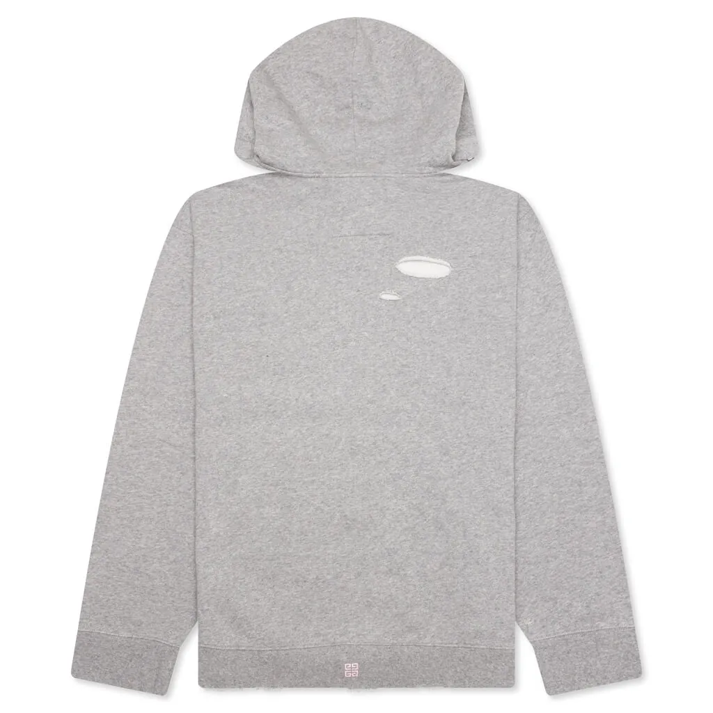 Studio Destroyed Hoodie - Heather Grey