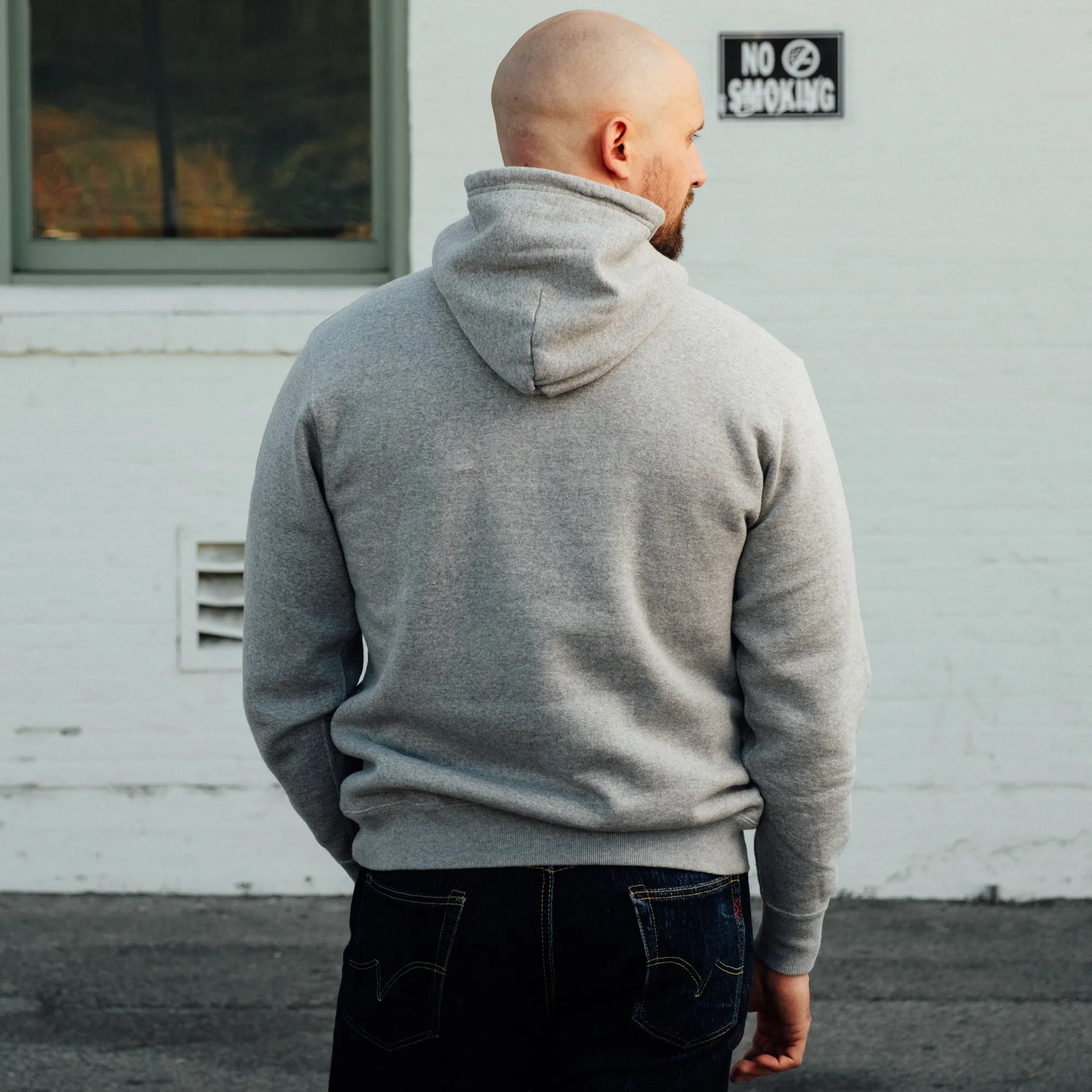 The Flat Head Sweatshirt Hoodie Brushed Lining Gray