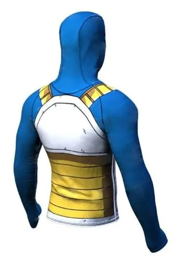 Vegeta Cell Armor Dragon Ball Z Long Sleeve Rashguard Hoodie