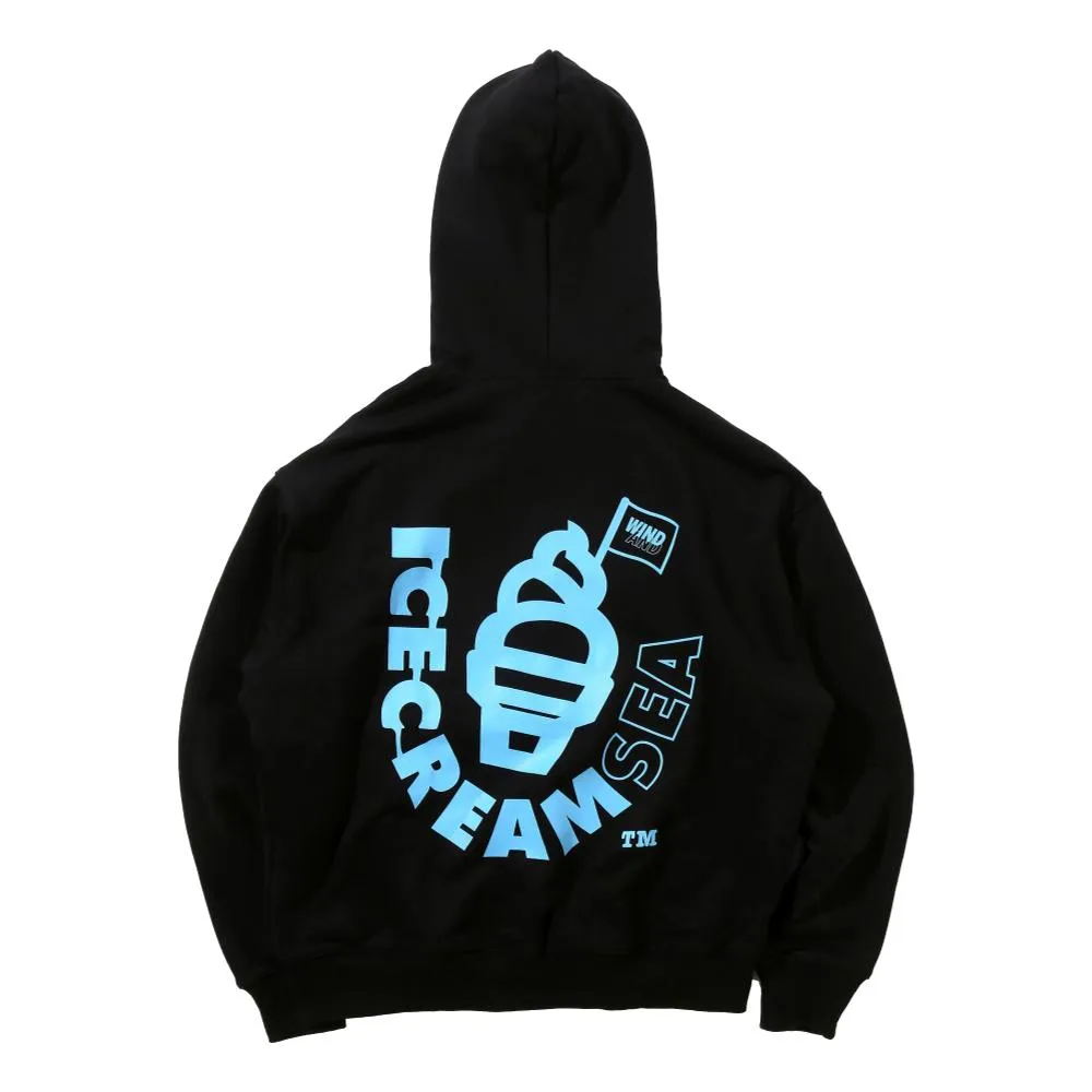 WIND AND SEA ICECREAM x WIND & SEA COTTON HOODIE #2-BLACK