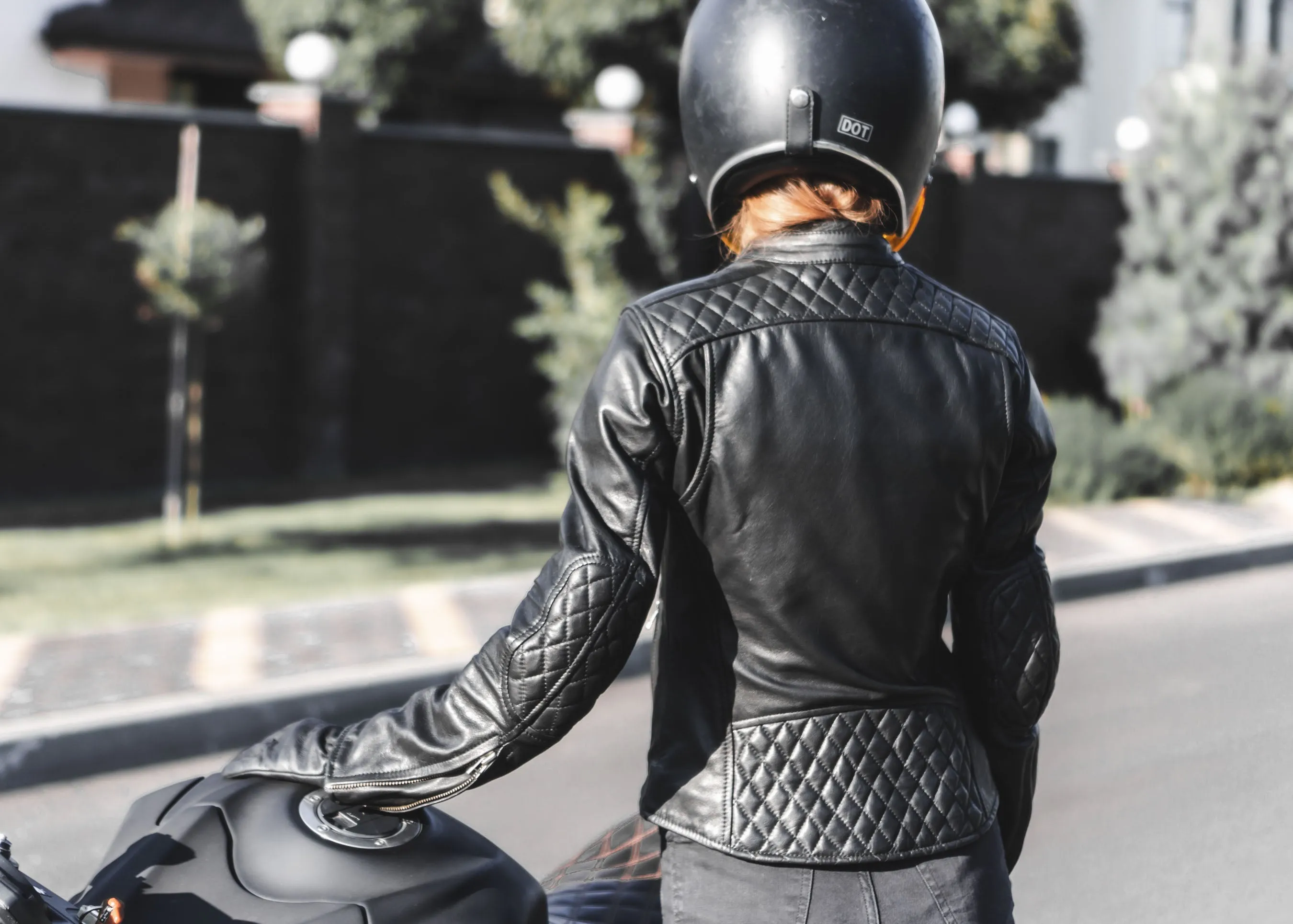 Women's Motorcycle Leather Jacket | Cafe Racer Style | Black Leather