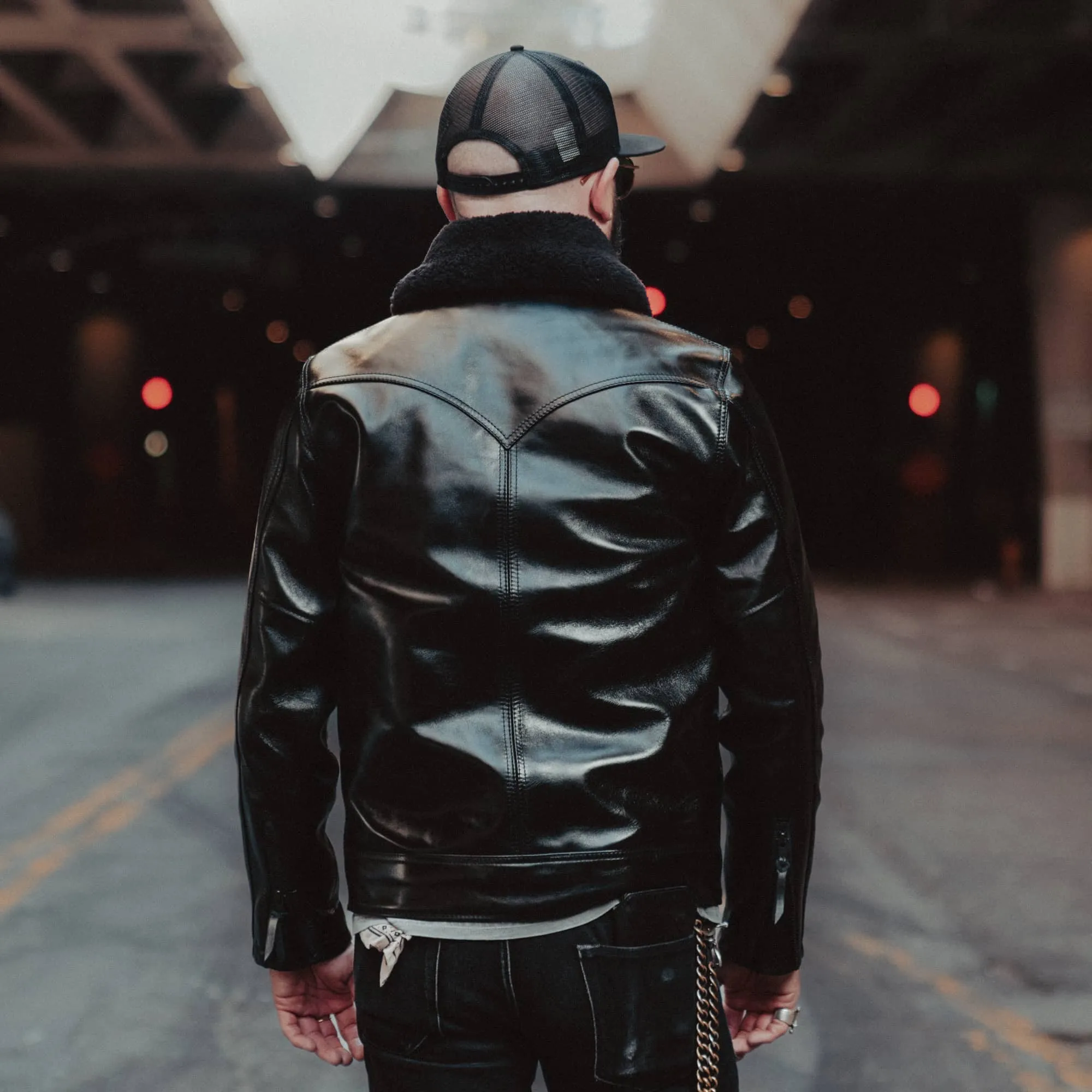 Y'2 x SOP Horsehide N-1 Rider Jacket Black