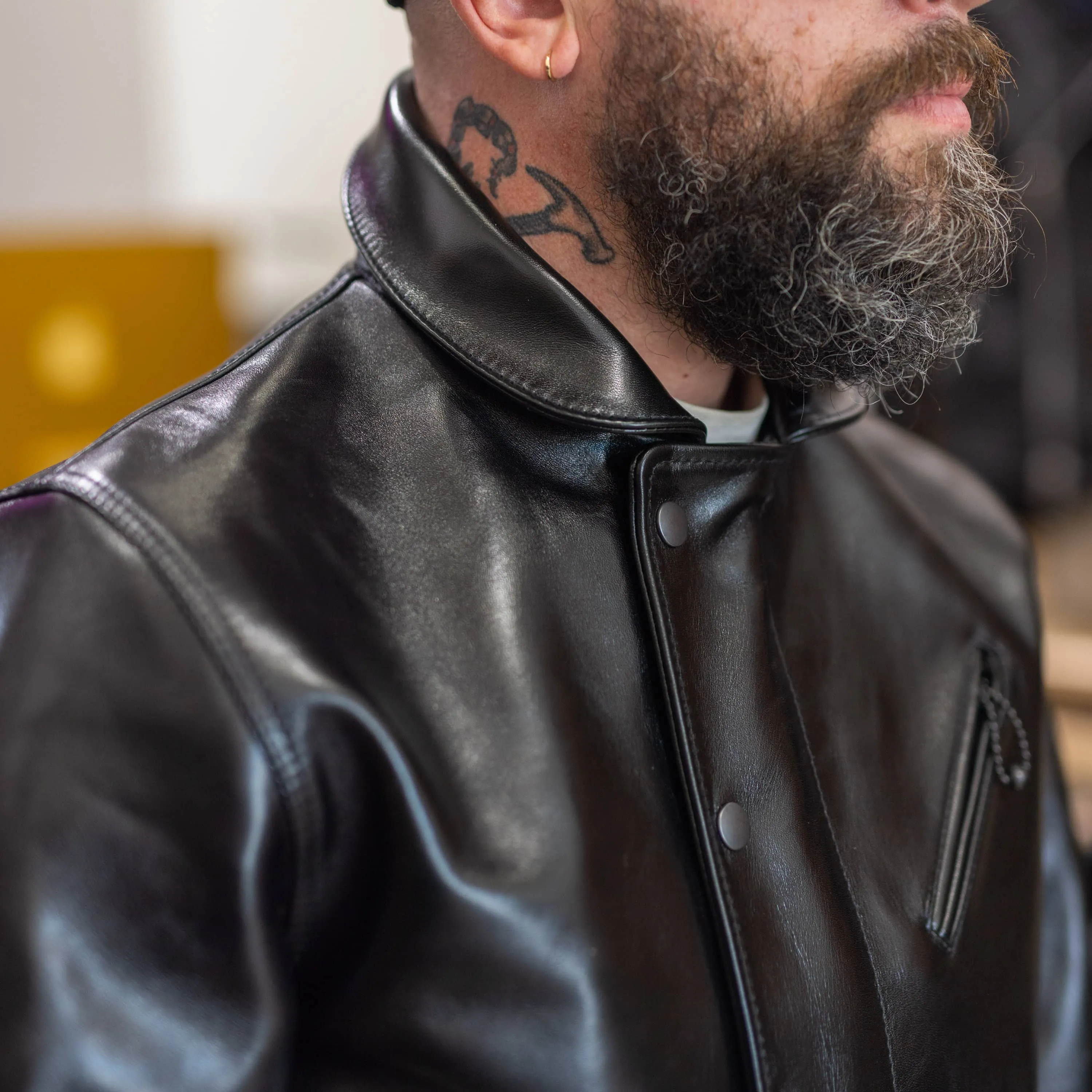 Y'2 x SOP Horsehide N-1 Rider Jacket Black